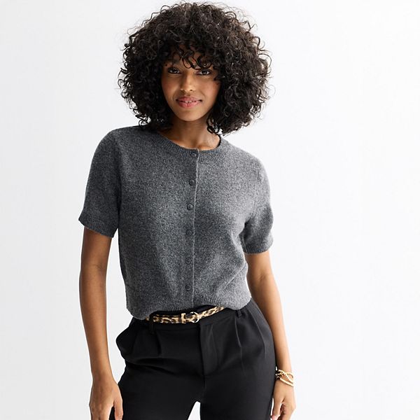 

Кардиган с коротким рукавом для подростков So, Medium Charcoal Heathe