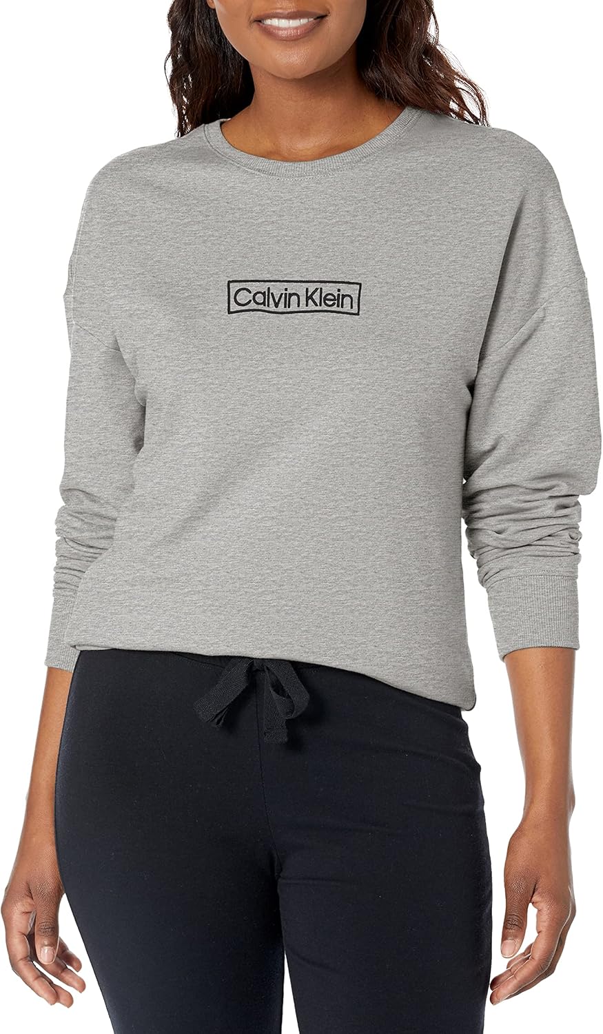 

Женская толстовка для сна Calvin Klein Reimagined Heritage Crewneck, Grey Heather