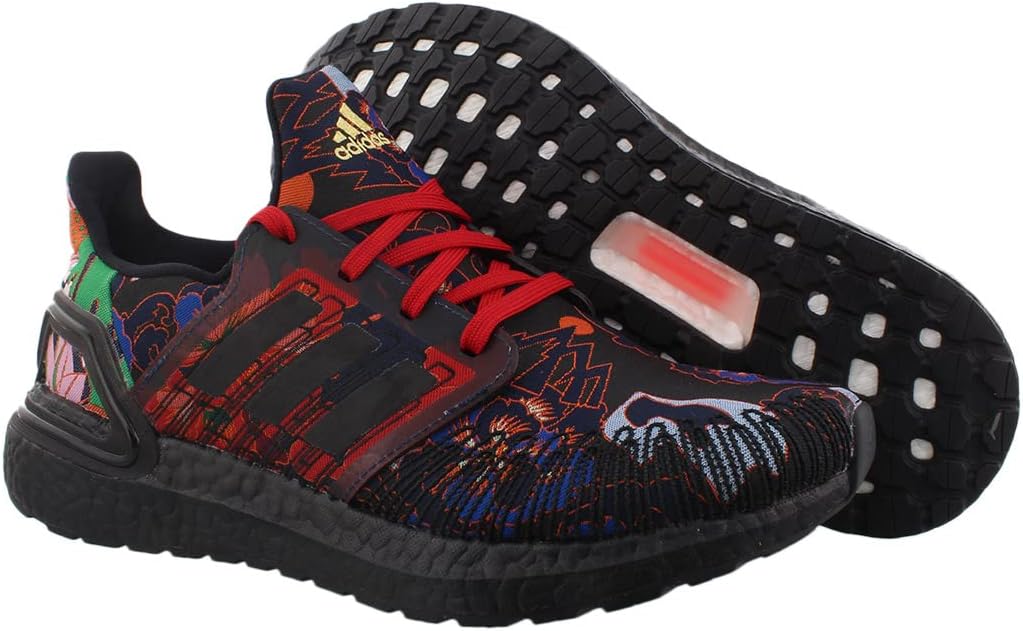Мужские кроссовки Adidas Ultraboost 20, черный/красный/зеленый — фото 2