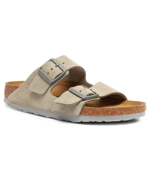 Тапочки из кожи Аризона Narrow fit Birkenstock, бежевый