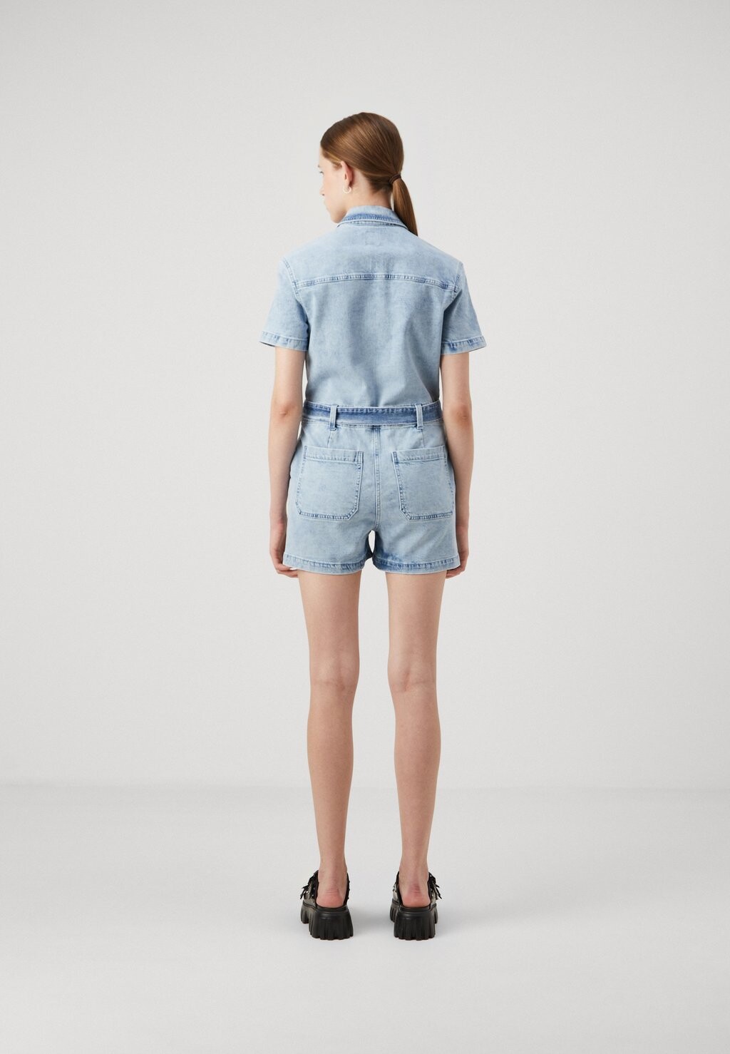

Комбинезон PUFF SLEEVE ROMPER GAP, светло-голубой деним