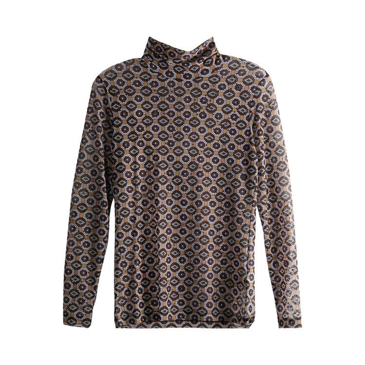 

Топ Dries Van Noten Geometric Patterned Turtleneck Top, Brown