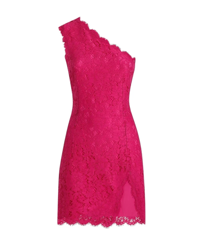 Платье Dolce & Gabbana Lace Mini, розовый