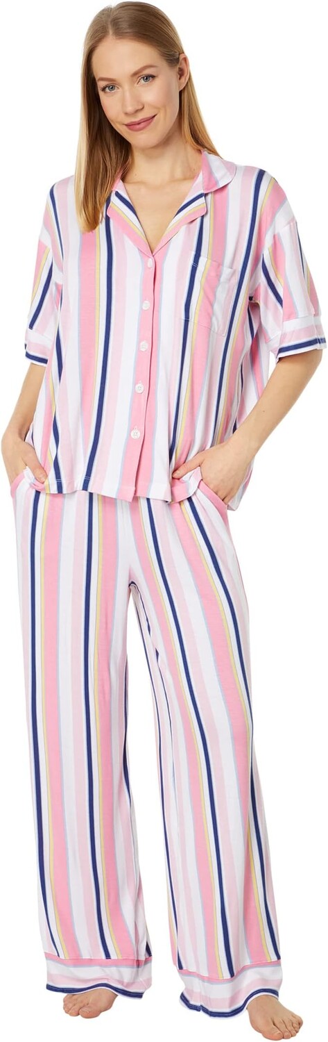 

Пижамный комплект Tommy Bahama 3/4 Sleeve Long Pants PJ Set, цвет Multi Stripe