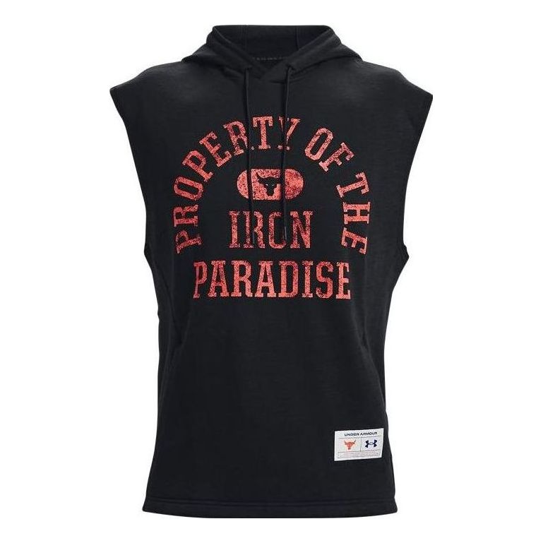 

Худи Under Armour Project Rock Sleeveless Hoodie 'Black Red' 1367034-001, черный