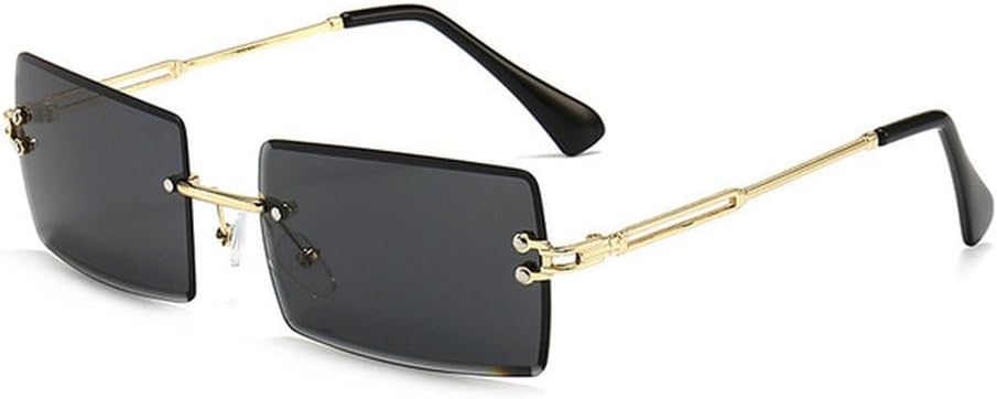 

Ретро солнцезащитные очки для женщин, без оправы, градиентные солнцезащитные очки, модные солнцезащитные очки с оригинальными линзами, женские очки без оправы HVTVTLA, Black Grey