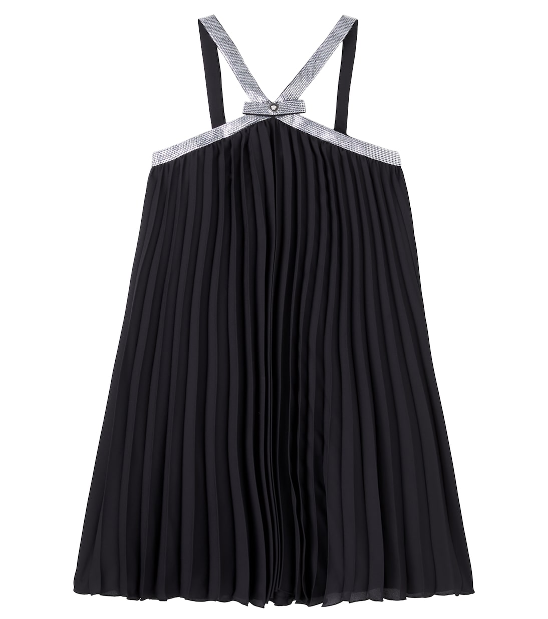 

Платье из жоржета с кристаллами Медуза Versace Kids, Black+Crystal