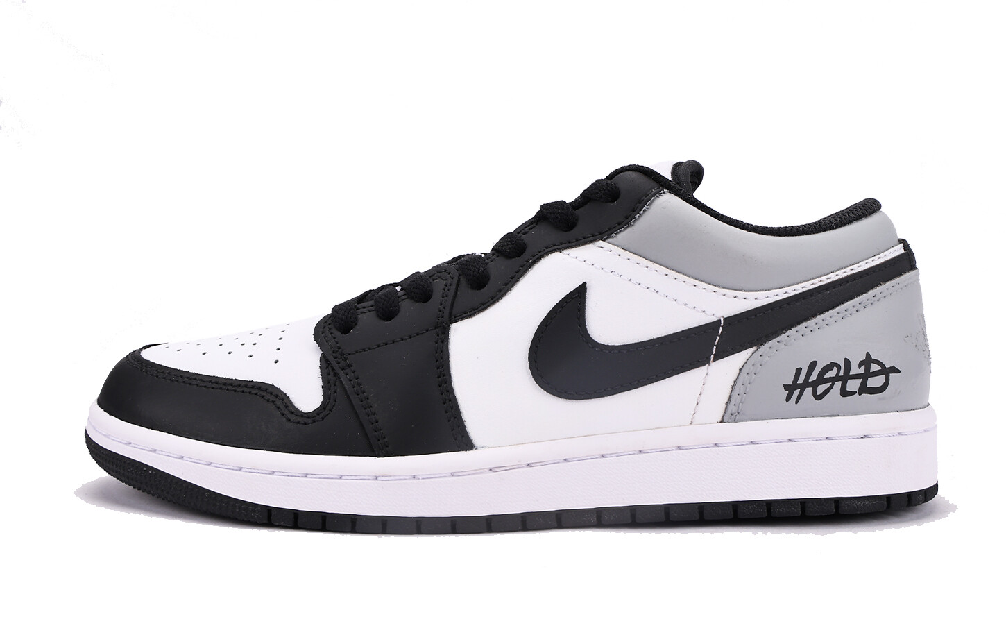 

Кроссовки Air Jordan 1 Vintage Basketball Shoes Men Low-top Gray, черный/серый