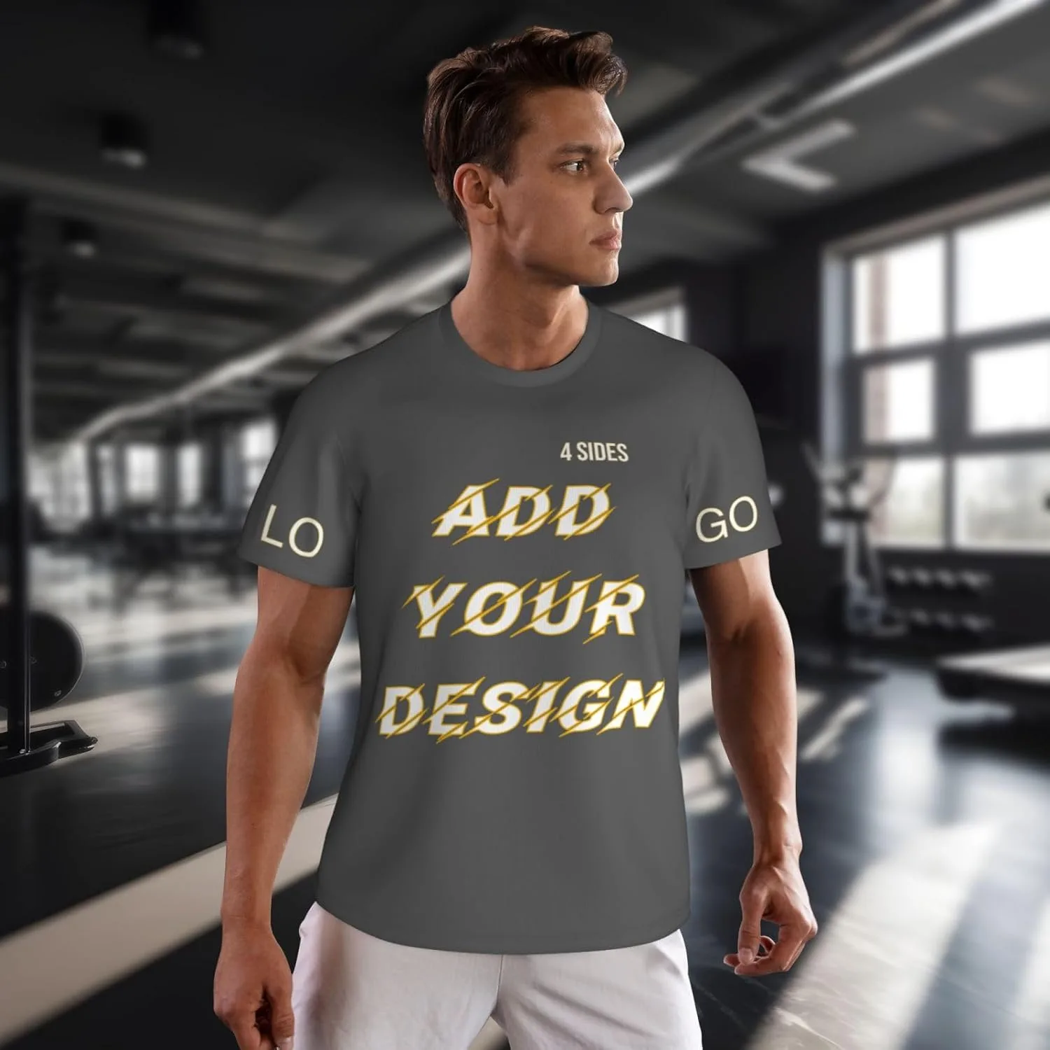 Футболка мужская Custom T Shirts с принтом на 4 сторонах — фото 2
