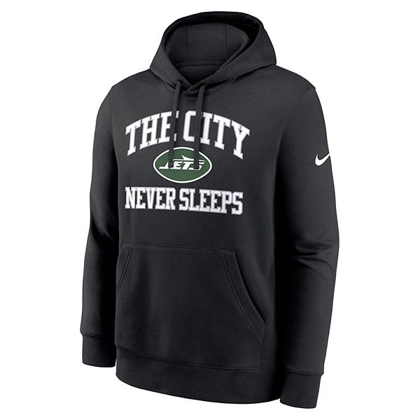 Мужская черная толстовка new york jets the city never sleeps club fleece Nike — фото 3