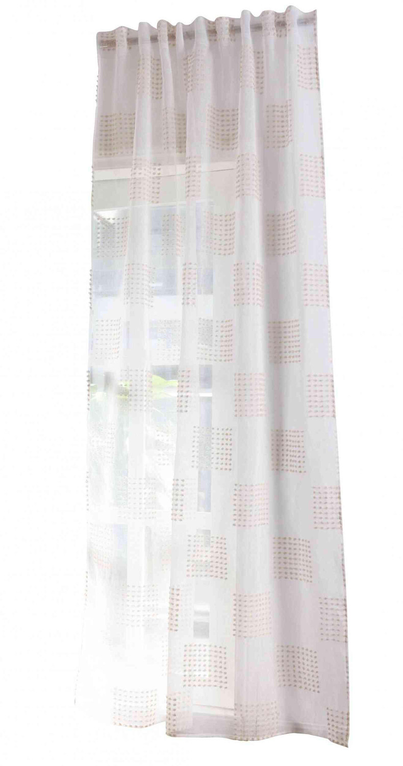 

Шторы gardine valencia вxш natural taupe geo Gardinenbox, белый