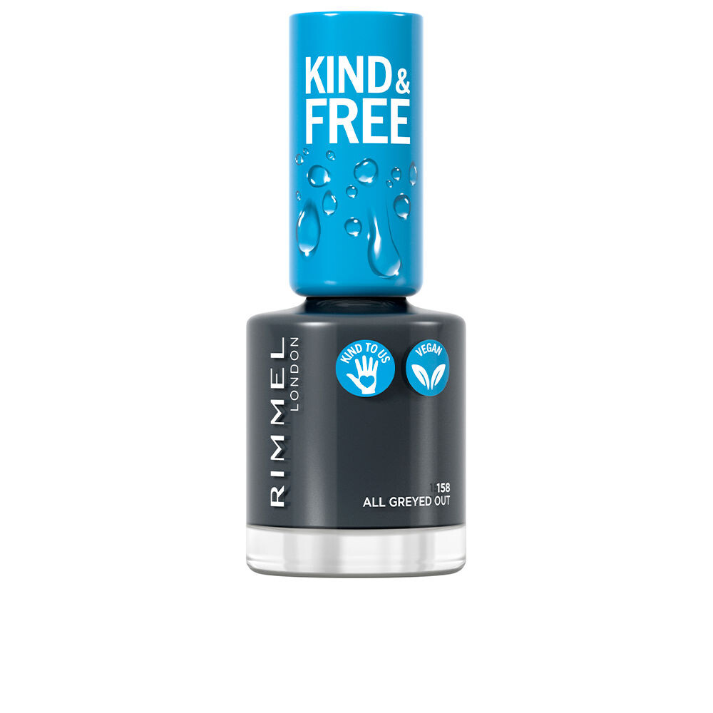 

Лак для ногтей Kind & free nail polish Rimmel london, 8 мл, 158-all greyed out