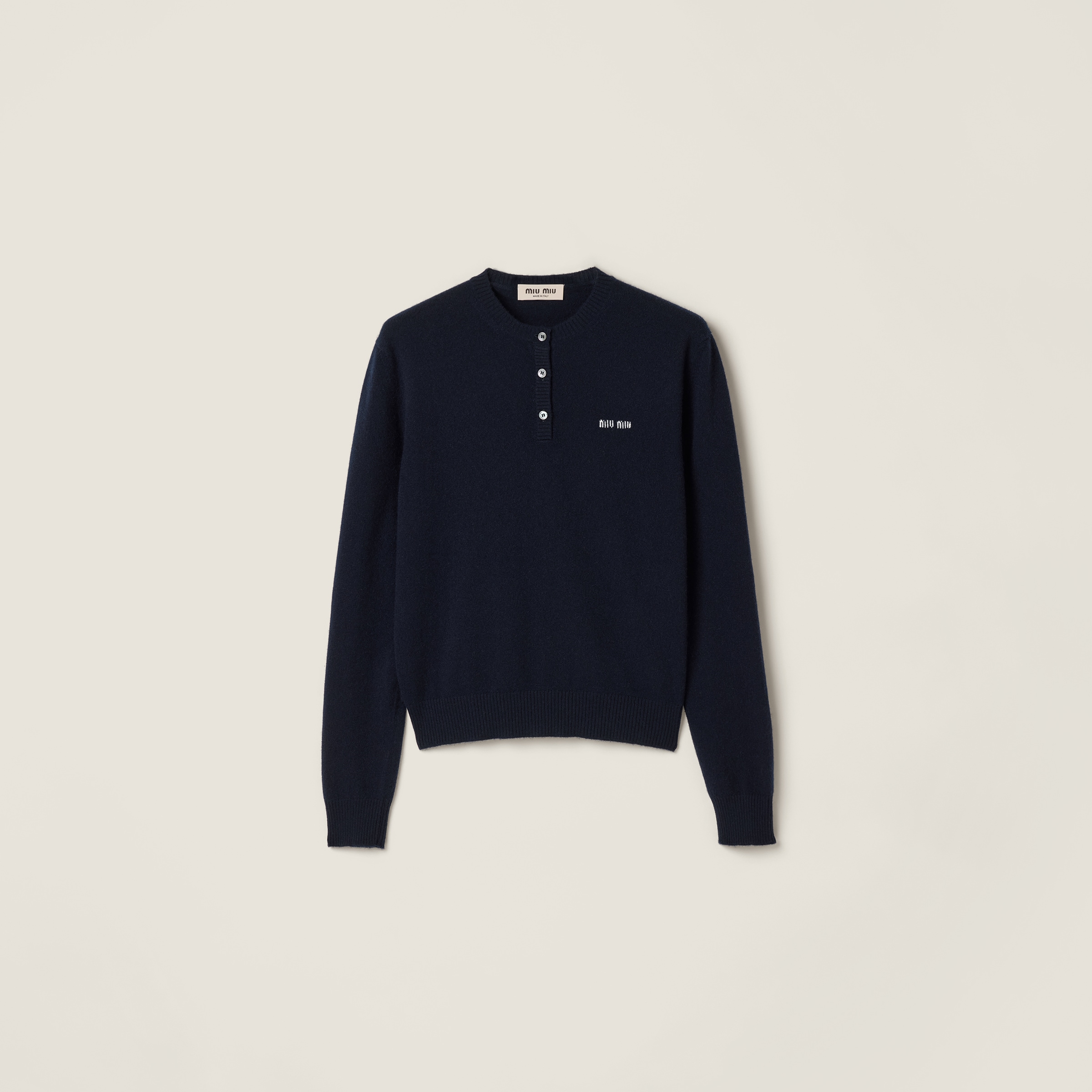 

Кашемировый свитер MIU MIU, синий