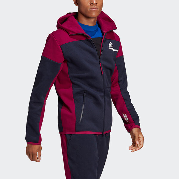 Куртка adidas Zne Fz Colorblock Sports Loose Hooded Jacket Blue, синий — фото 2