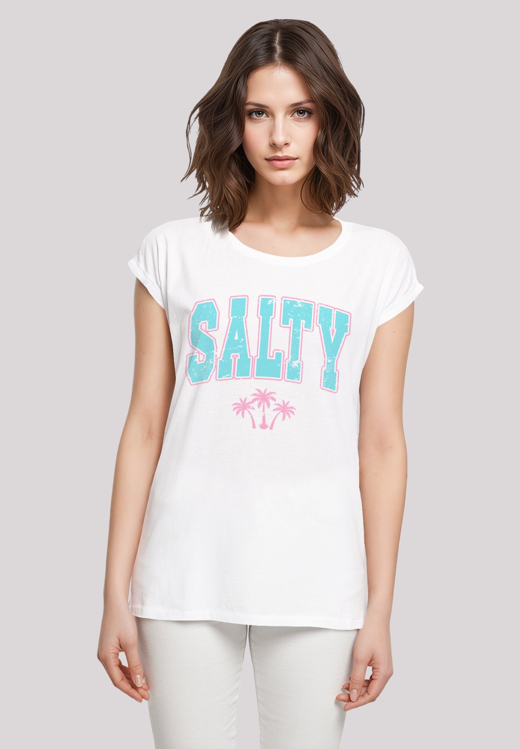 

Футболка с принтом BEACH SUMMER VACATION SALTY F4NT4STIC, белый
