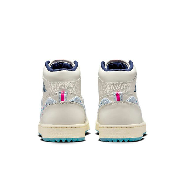 Кроссовки Air Jordan 1 High Golf 'Michelle Wie - Pebble Beach', цвет sail/hyper pink-coconut milk-midnight navy-industrial blue — фото 4