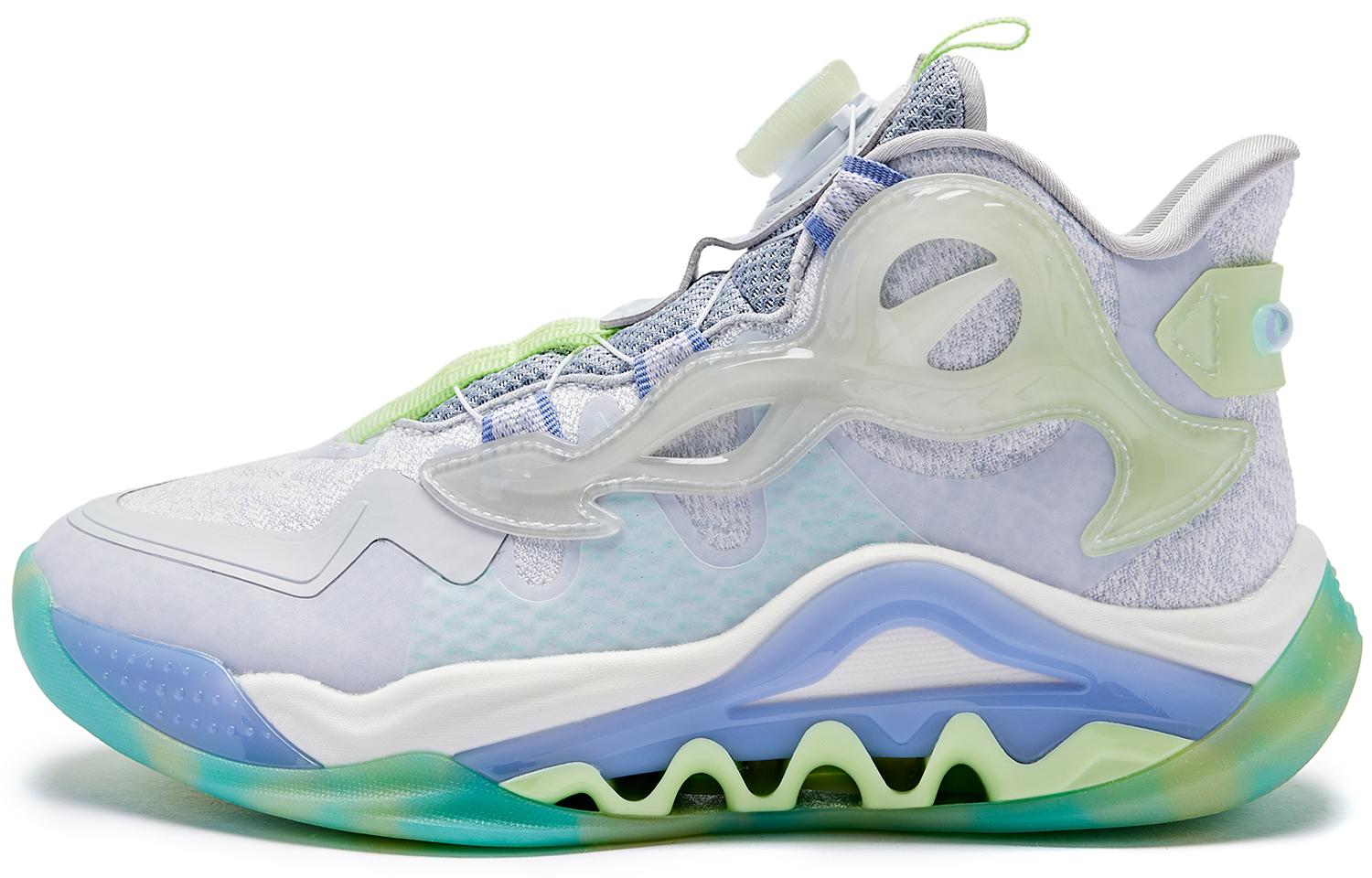 

QIAODAN Phantom Fighter 5.0 нескользящие износостойкие низкие детские баскетбольные кроссовки gray green для подростков