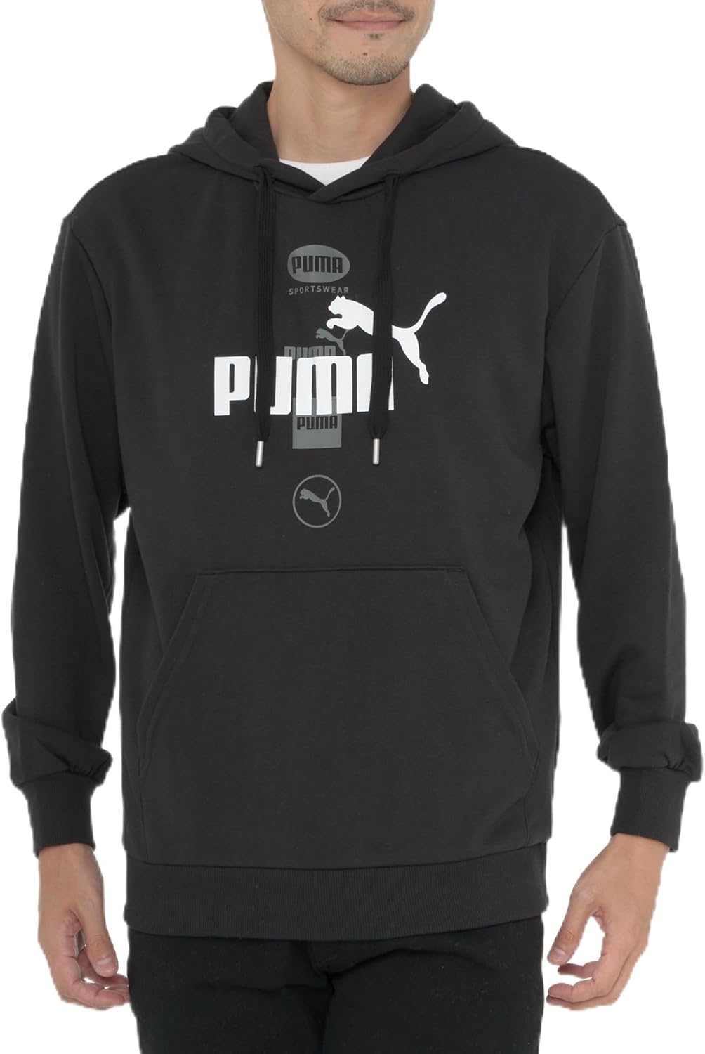 

Мужская толстовка PUMA POWER Graphic Hoodie TR 684136 - повседневная спортивная толстовка, черный