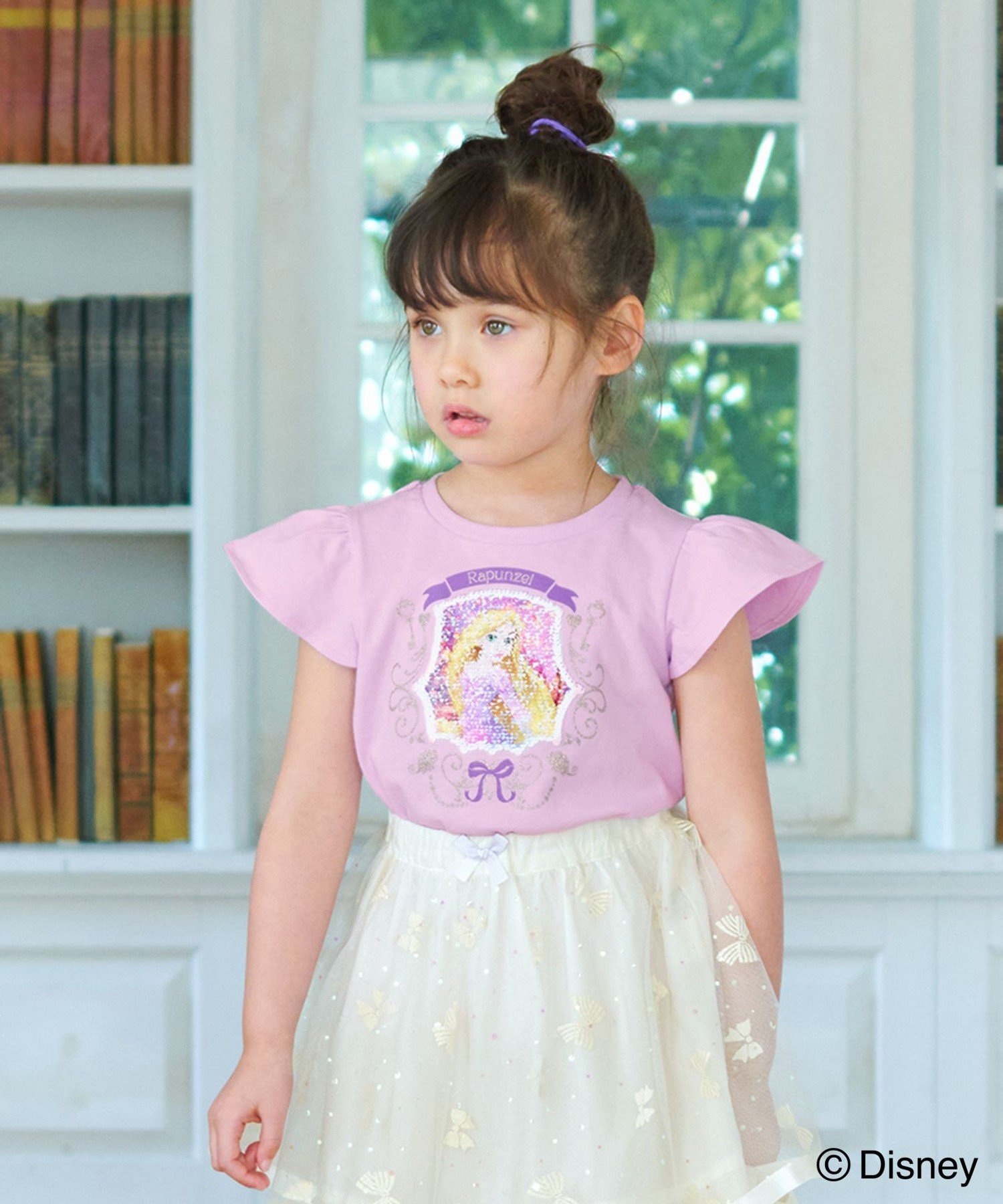 Чудесная футболка с пайетками ANY KIDS, Lavender (Rapunzel) [082]