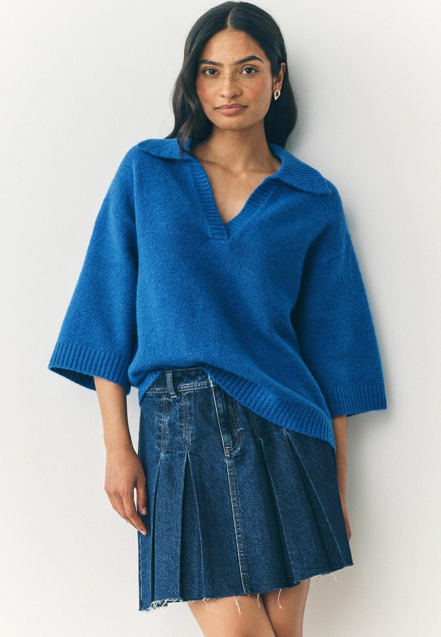 

Поло Next OPEN COLLAR HALF , Bright Blue/Blue