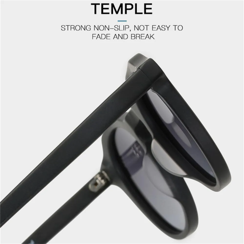 

Поляризованные солнцезащитные очки из ацетата, круглые, винтажные, с защитой от УФ-излучения UV400, для мужчин и женщин, в стиле ретро generic, 001 Black