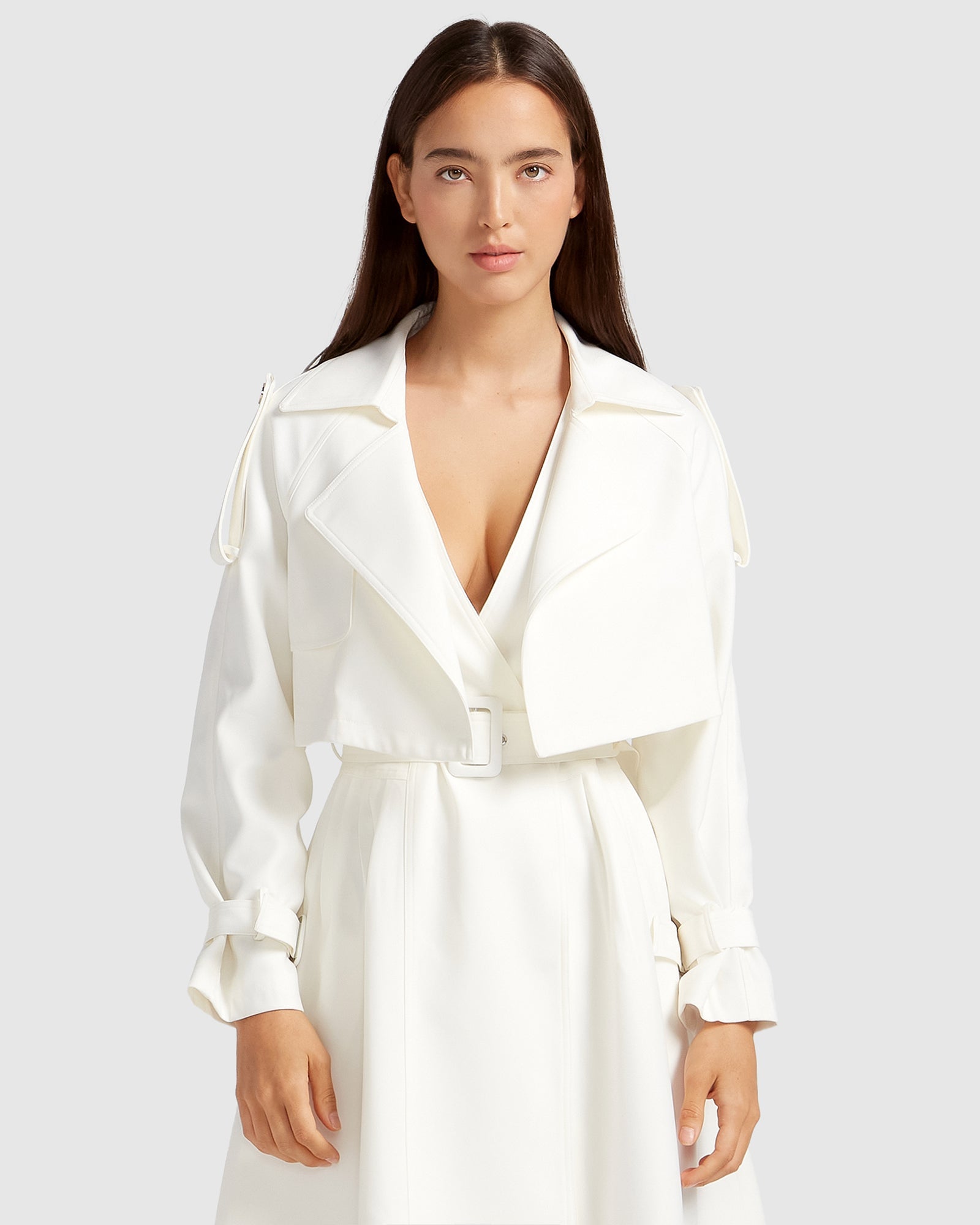 

Укороченный тренч Manhattan Belle&Bloom, белый