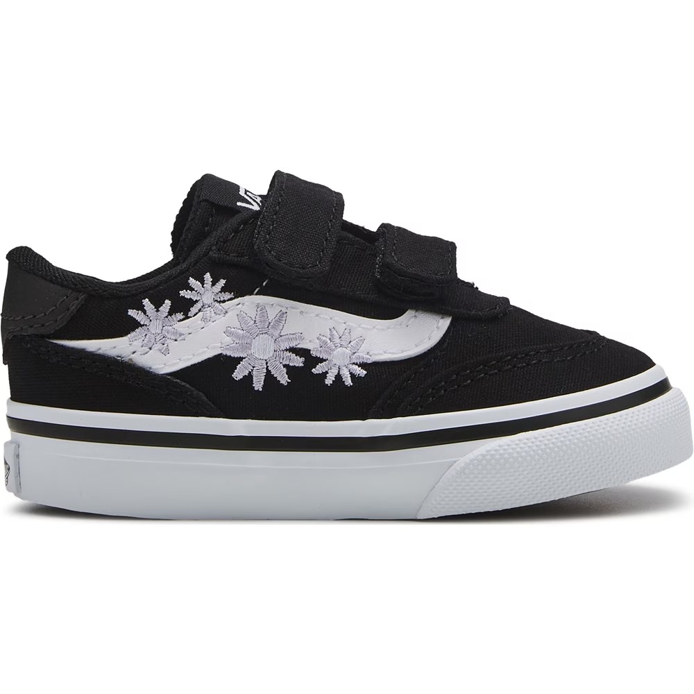 Детские кроссовки бруклинский низкий топ Vans, black/embroidery — фото 2
