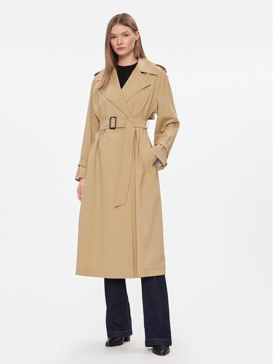 

Шерстяное пальто обычного кроя Weekend Max Mara, бежевый