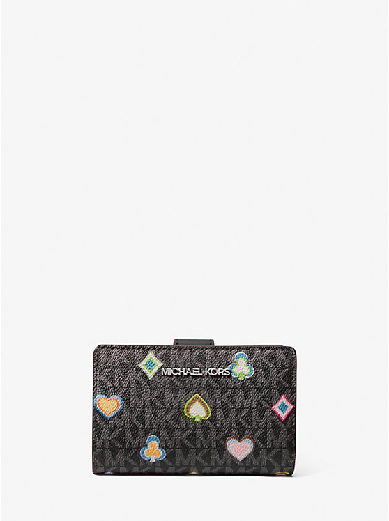 

Кошелек среднего размера с фирменным логотипом Jet Set Michael Kors, черный