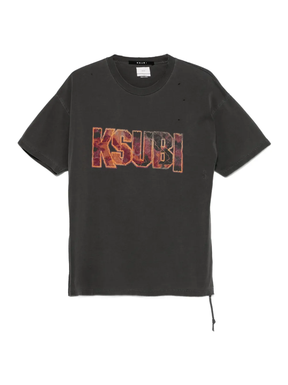 

Футболка с потертым логотипом Kickstart Ksubi, серый