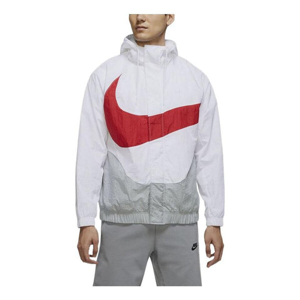 

Куртка Nike Large Swoosh Zipped Jackey 'White Red', белый