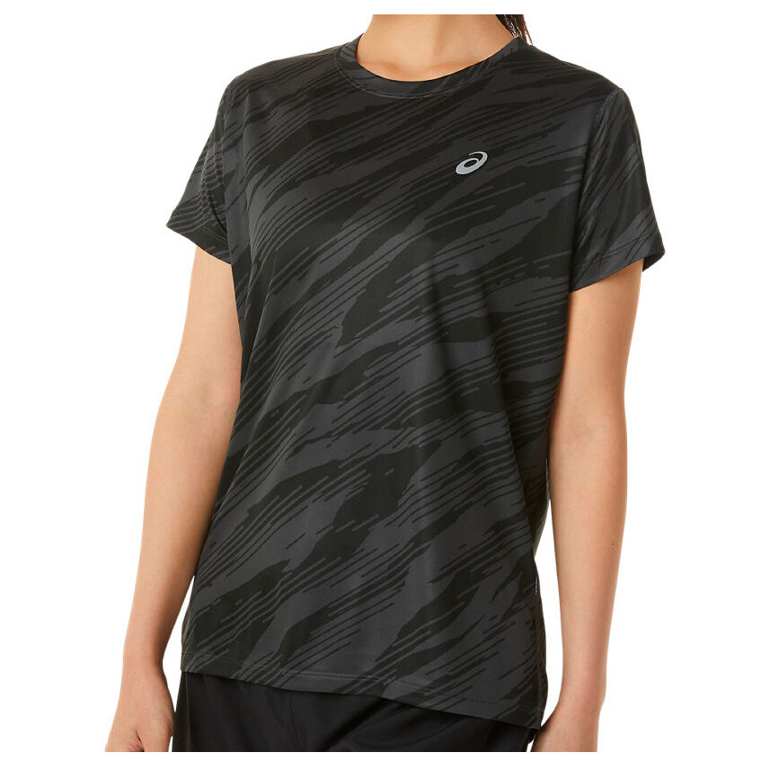 

Футболка для бега Asics Core All Over Print S/S Top, цвет Graphite Grey/Performance Black