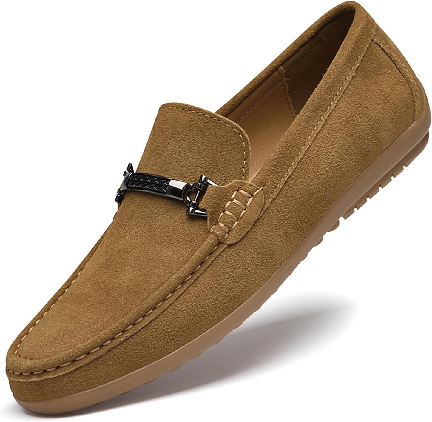 

Мужские лоферы LOVEHEYNEW из замши с цепочкой, повседневные, удобные, мягкие, на плоской подошве, легкие, нескользящие, для бизнеса, прогулок, вождения, желтый