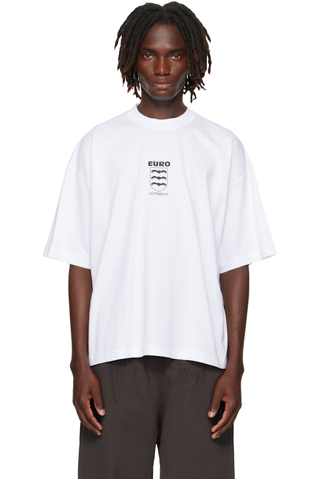 

Футболка с логотипом Bats Regular Vetements, белый