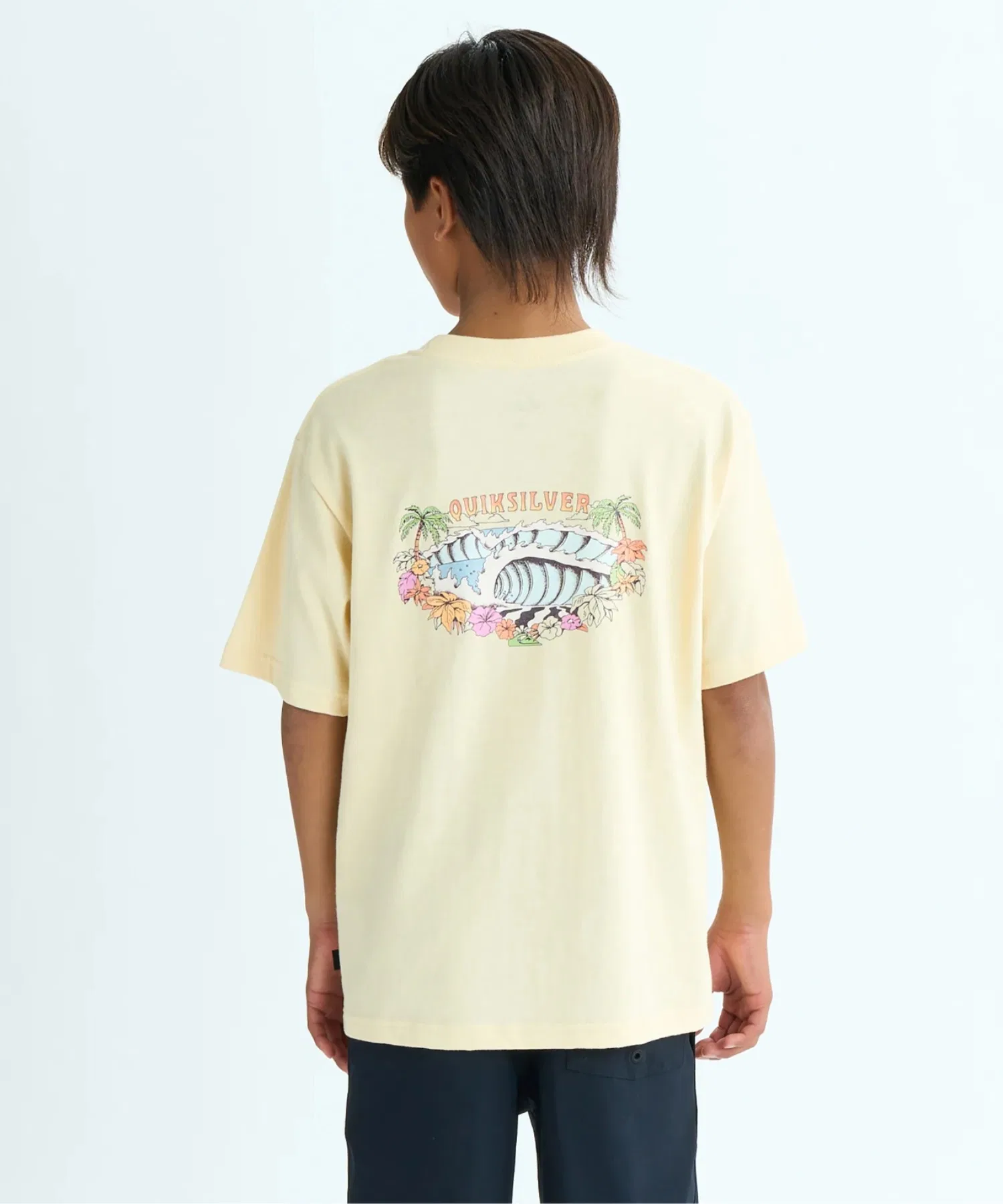 Детская футболка Quiksilver AQUIA WILD ST с принтом жёлтая