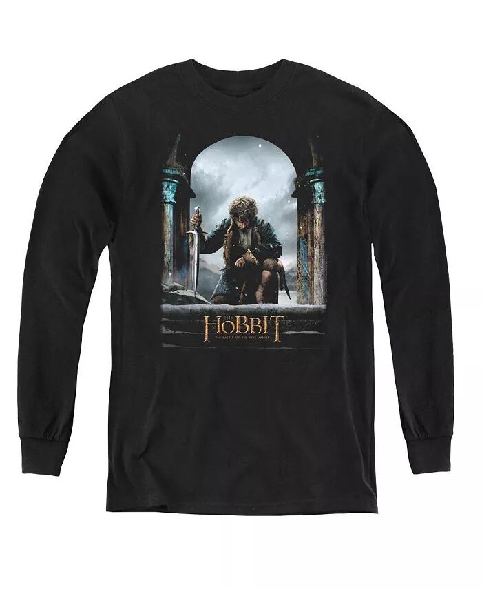

Толстовки с длинным рукавом с изображением постер Hobbit Youth Bilbo The Hobbit, черный