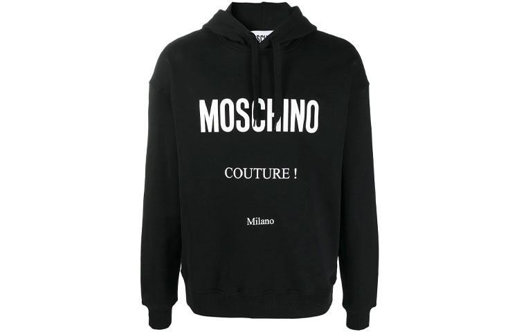 

Худи с принтом логотипа на шнурке MOSCHINO, черный