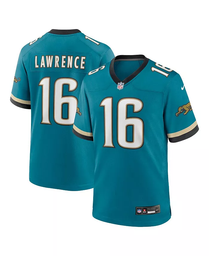 

Мужская игровая футболка Trevor Lawrence в стиле ретро Jacksonville Jaguars Prowler, цвет морской волны Nike, синий