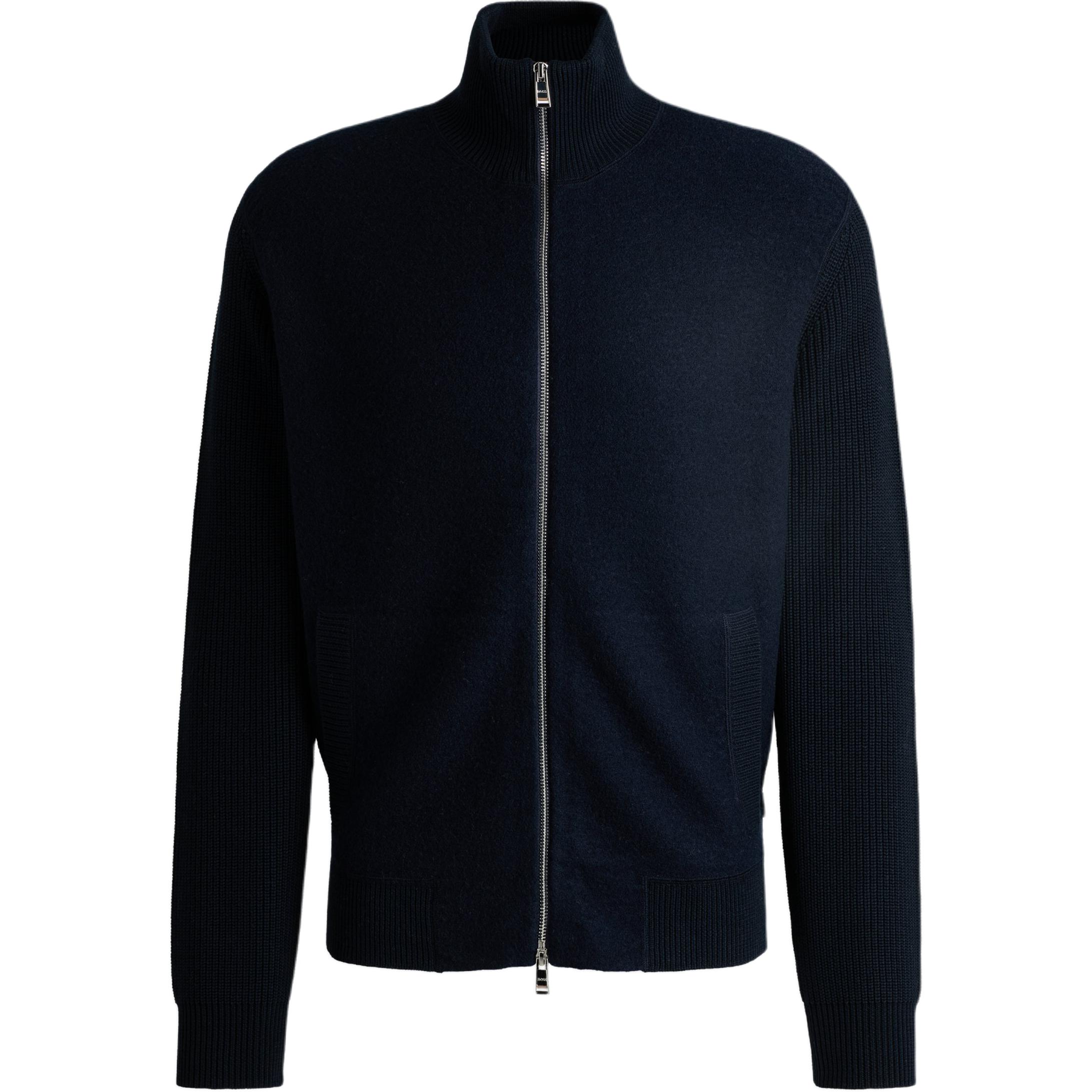 

Кардиган крупной вязки Hugo Boss, темный синий