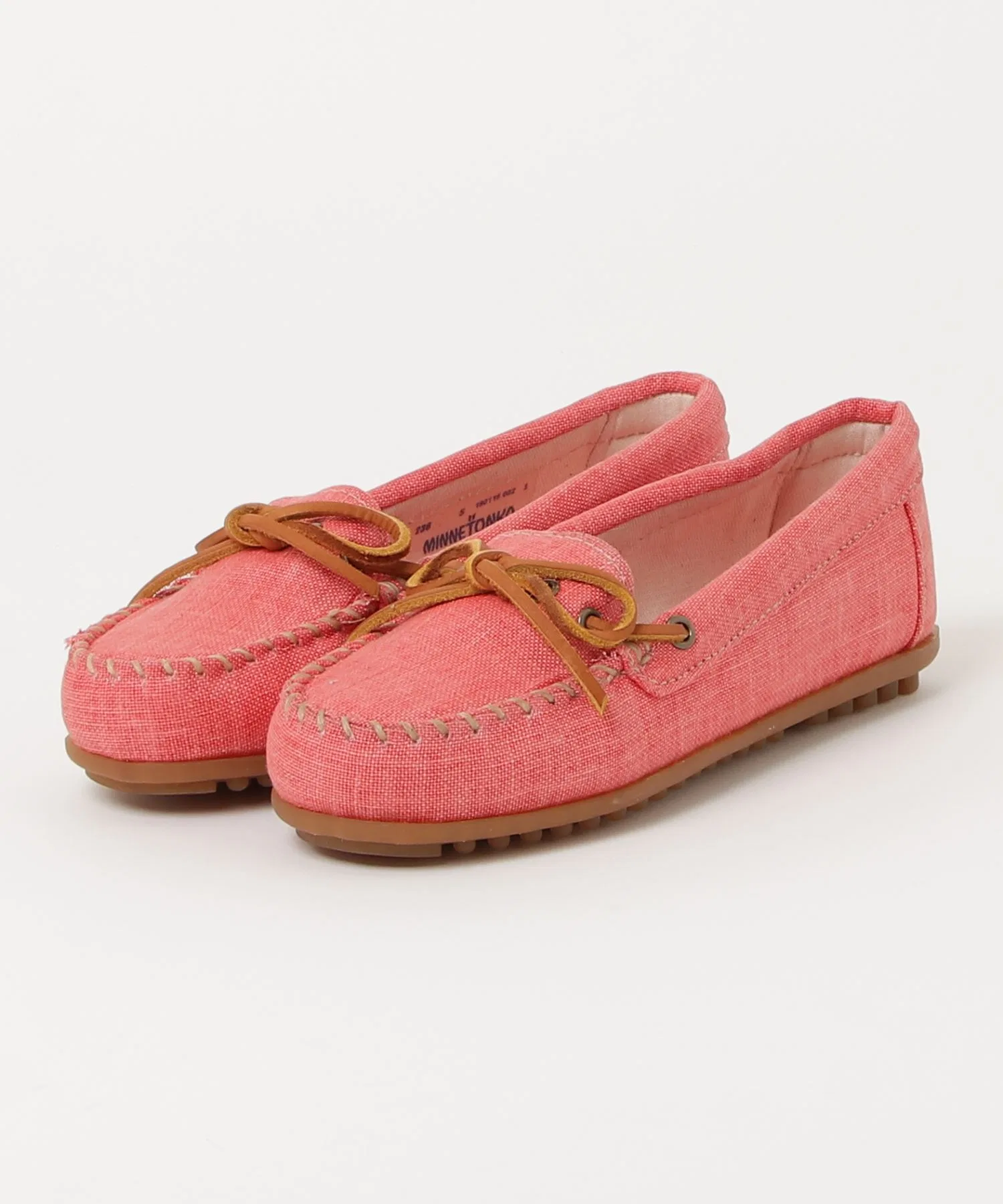 Унисекс мокасины из канваса Minnetonka CANVAS MOC розовые