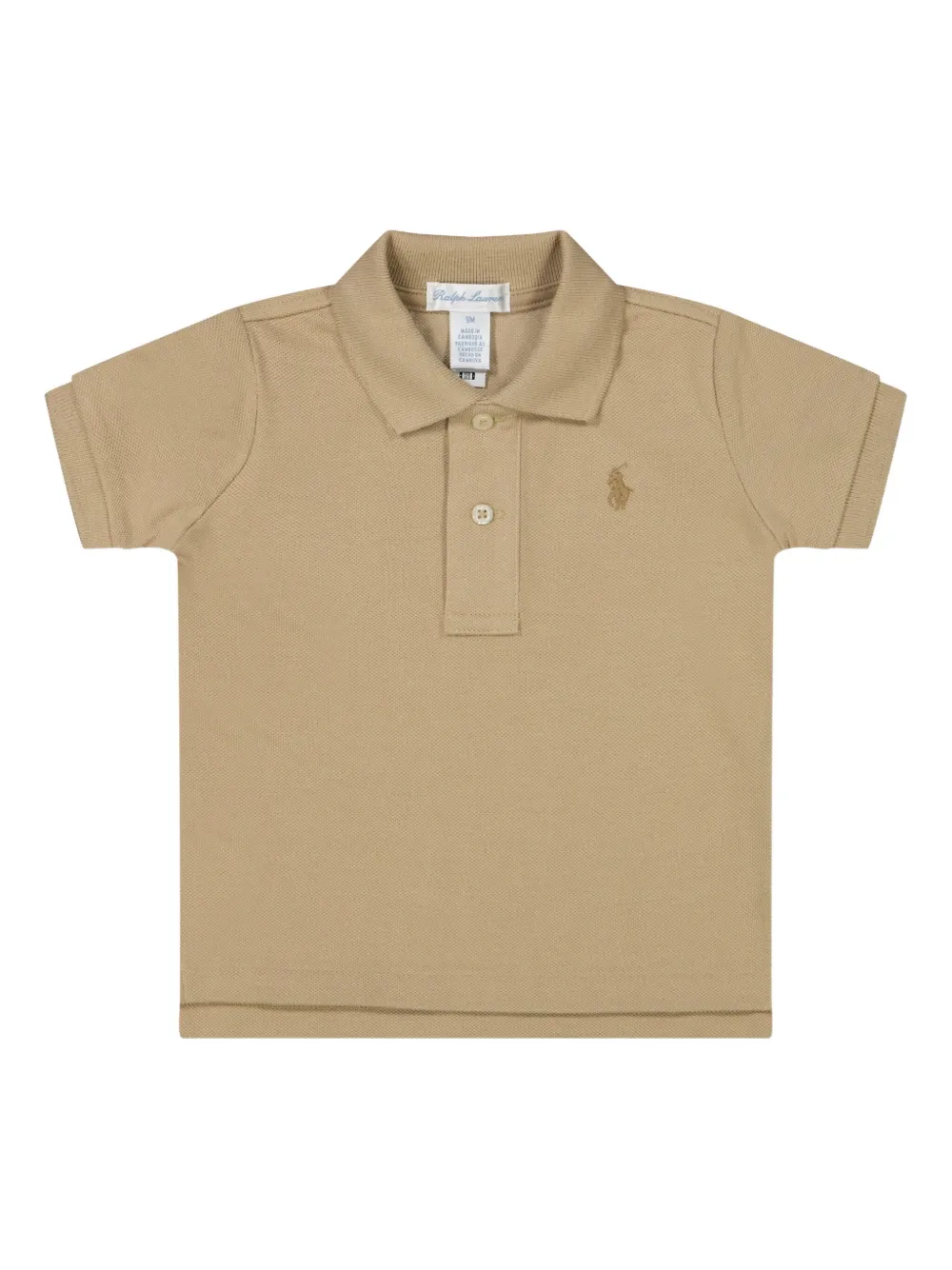 

Поло с вышитым логотипом POLO RALPH LAUREN KIDS, нейтральный