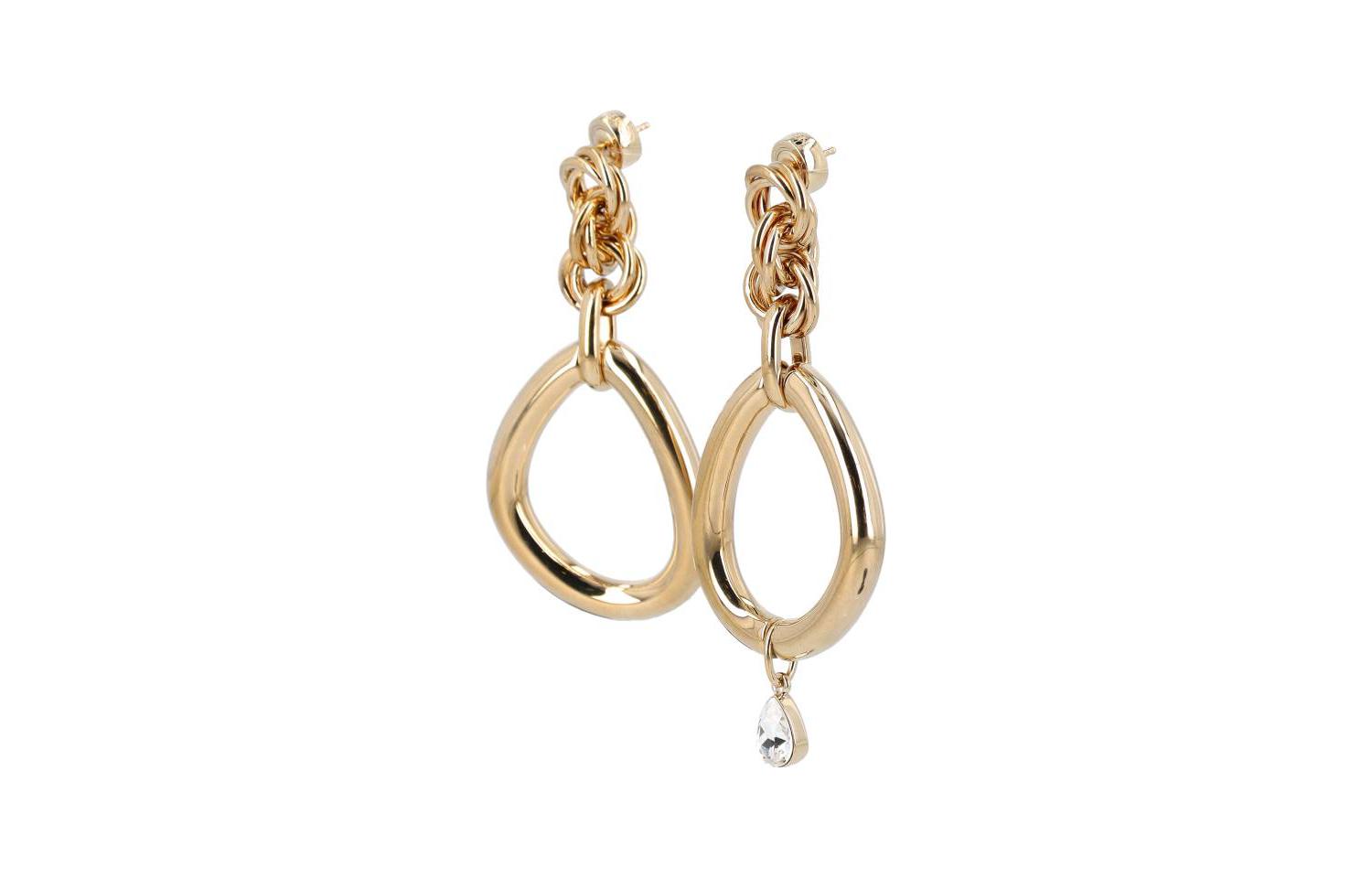 

Кристальные серьги-непарки Mismatch JW Anderson, золото