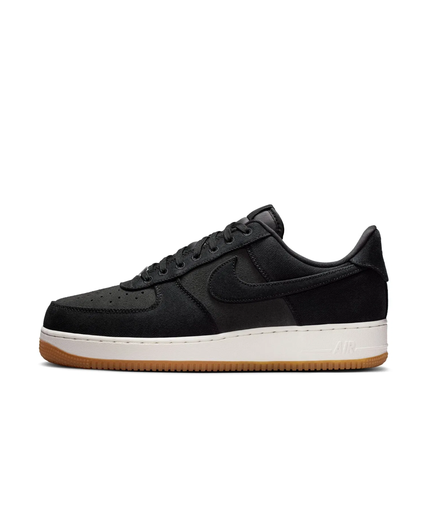 Мужские кроссовки NIKE AIR FORCE 1 '07 LV8 DENIM чёрные — фото 2