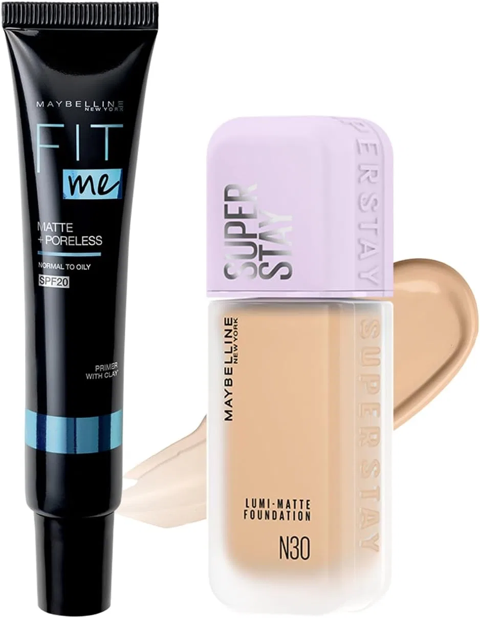 Тональное средство жидкое Maybelline N30 SP Stay Lumi-Matte + Fit Me Primer 01
