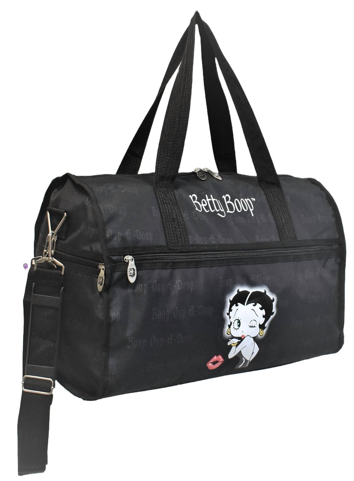 

Женская дорожная сумка Duffel в черном цвете с принтом Betty Boop