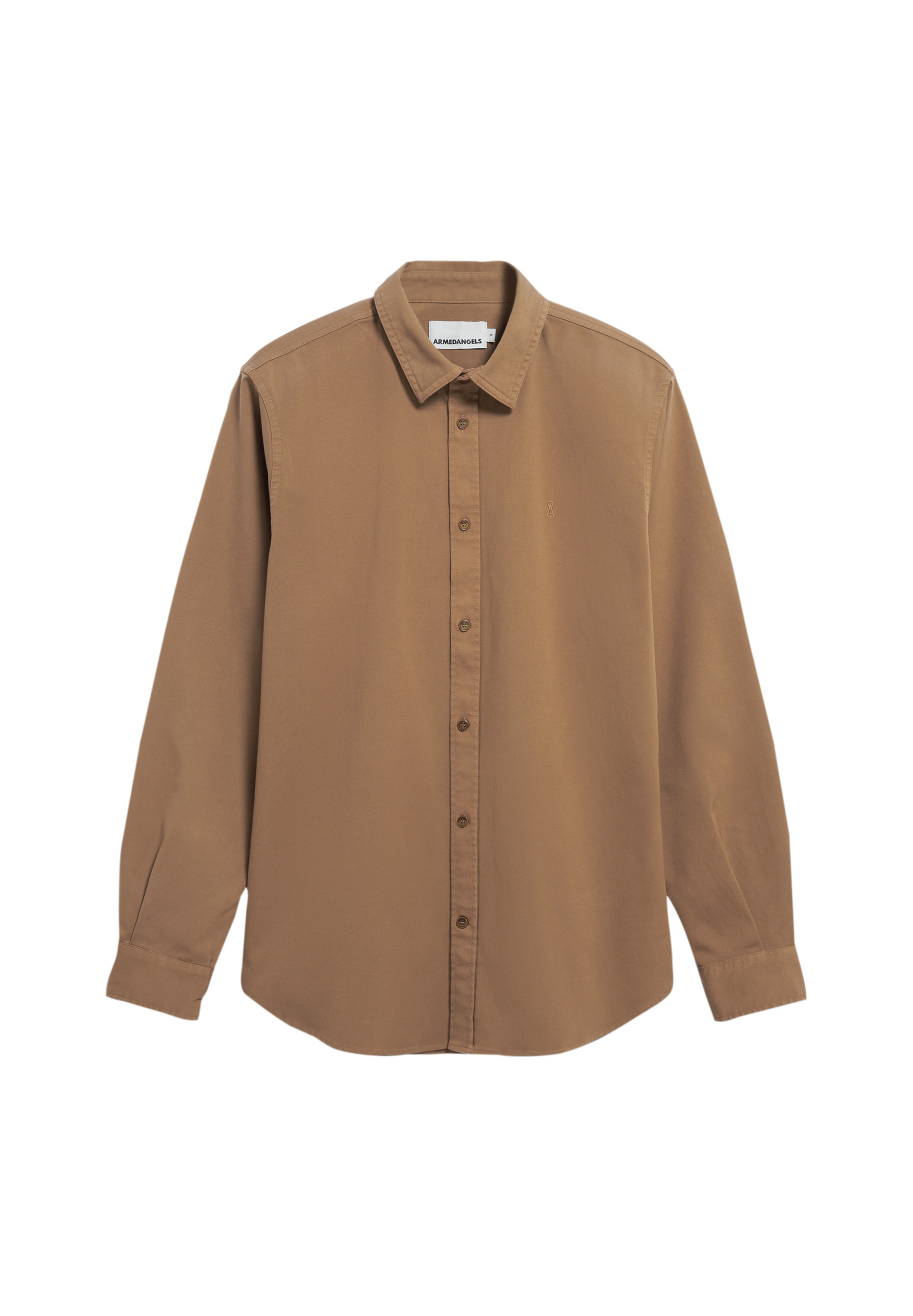 

ARMEDANGELS Рубашка на пуговицах комфортного кроя в коричневом цвете