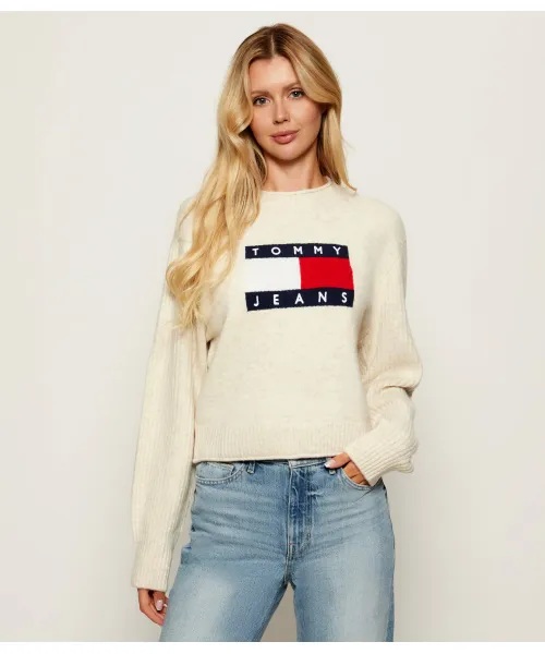 

Свитер Loose fit Tommy Jeans, бежевый
