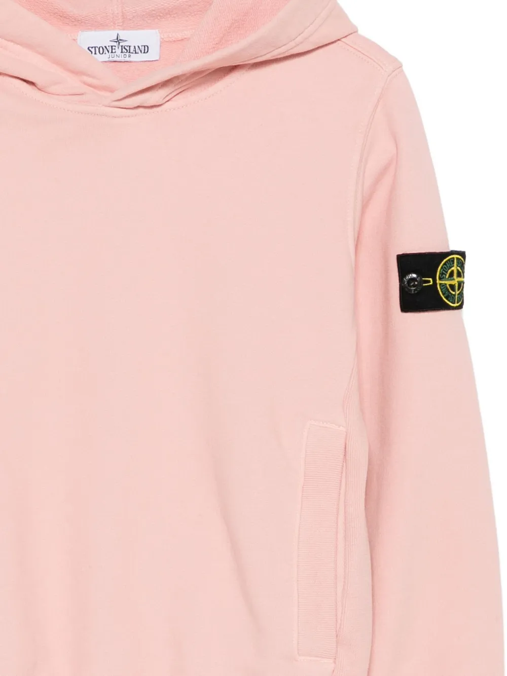 Худи из хлопка с нашивкой-компасом Stone Island Junior, розовый — фото 3