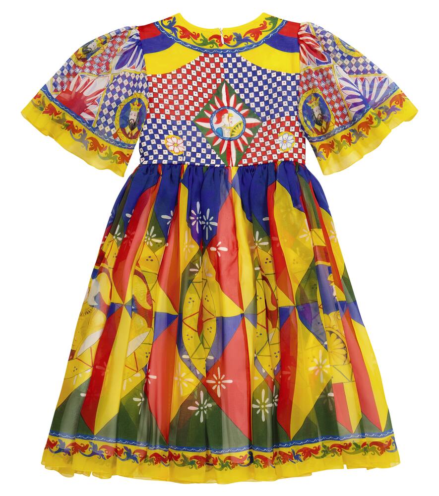 Печатное платье из шелка Dolce&Gabbana Kids, Frigo 20 Stampa — фото 4