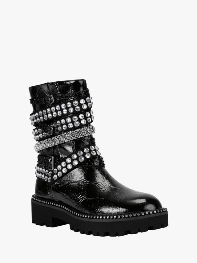 Кожаные мотоциклетные ботинки с несколькими ремнями Kurt Geiger London, Black — фото 3